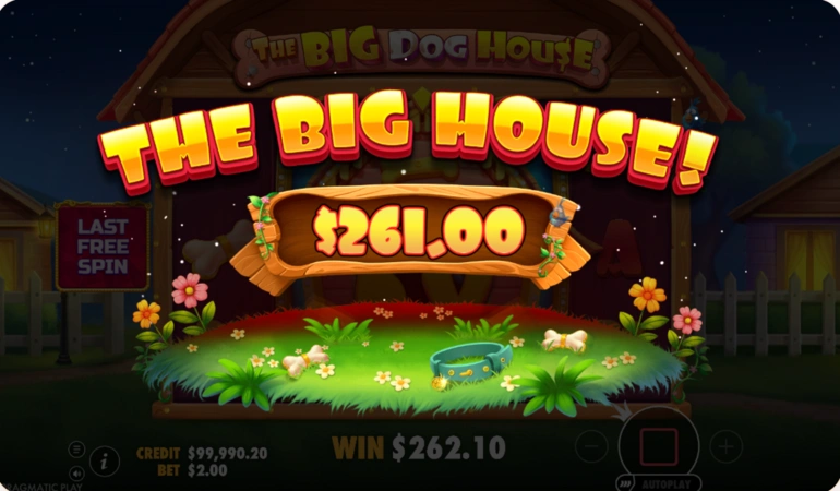 Partida de The Big Dog House en 1Win Casino