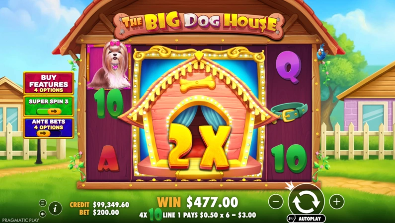 Partida de The Big Dog House en Mostbet Casino
